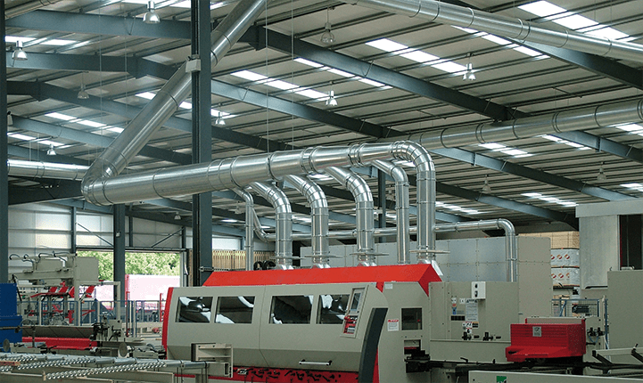 Nordfab ducting woodworking facility